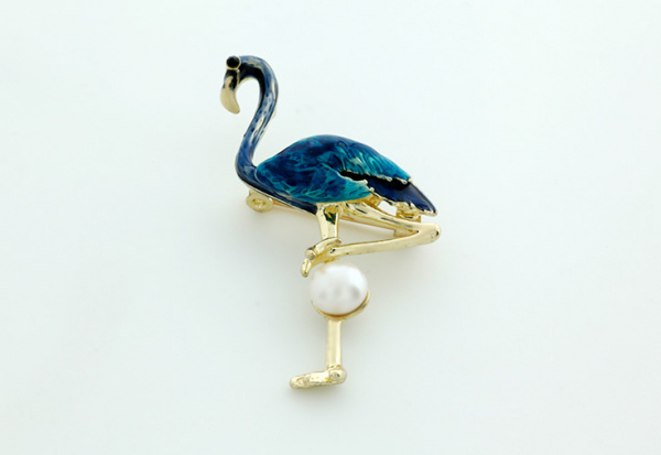 Брошь "Фламинго"