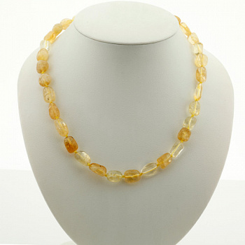 Бусы. Материал - Цитрин