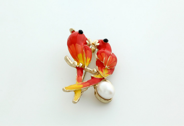 Брошь "Птицы"