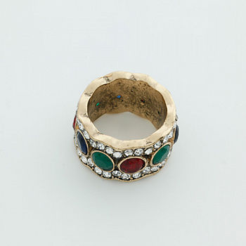 Кольцо.Размер - 17, Цвет - Красный, Материал - Фианит